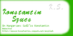 konstantin szucs business card